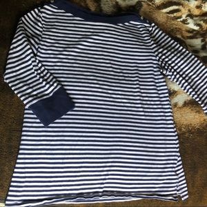 Blue and White striped cotton shirt